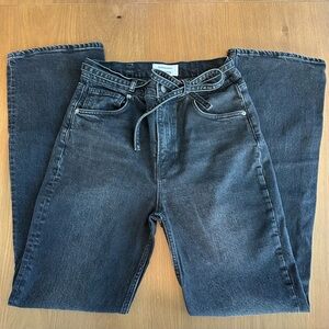 Reformation Rossi Belted High Rise Bootcut Jeans